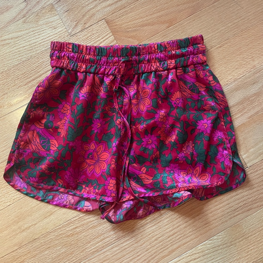 Zara Silk Floral Shorts